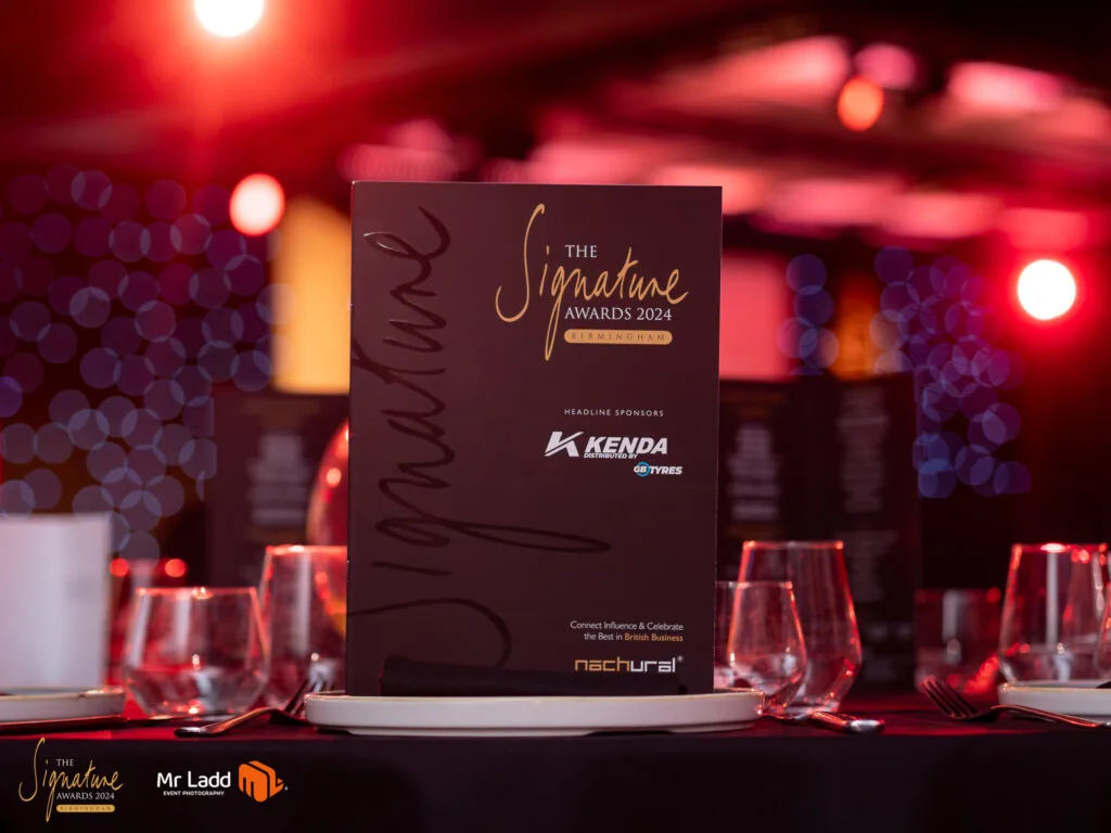 Signature Awards 2024 table at the Birmingham ceremony