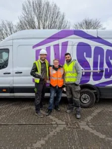 Spoke engineers at the DIY SOS build